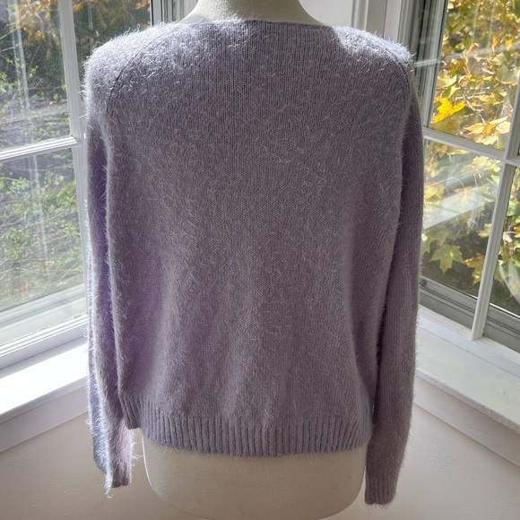 LIVE LOVE DREAM soft fuzzy scoop neck lilac color sweater - Picture 4 of 10